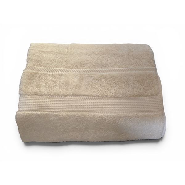 Organic Cotton Bath Sheets, Ivory - Size: 35" x 72", 600 GSM / approx. Quant: 6 pcs (1 Box). R.V. $1