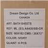 Image 2 : Organic Cotton Bath Sheets, Ivory - Size: 35" x 72", 600 GSM / approx. Quant: 6 pcs (1 Box). R.V. $1