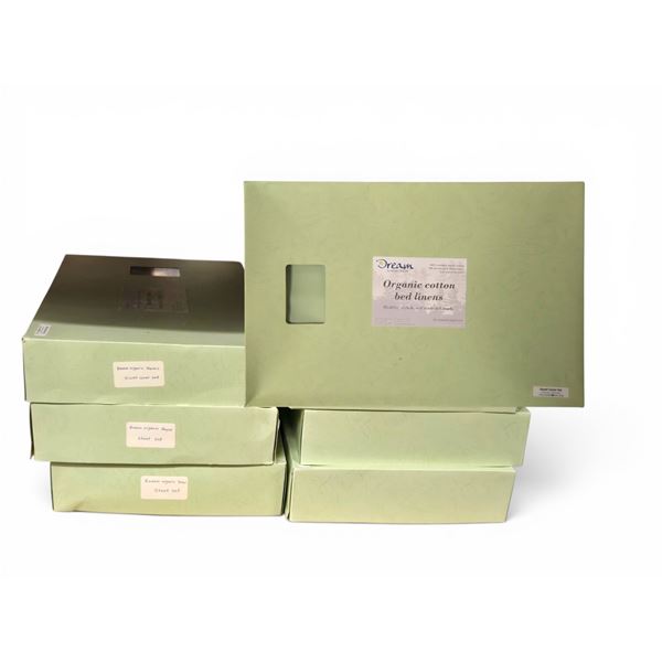 Organic Cotton 280tc Sateen, Bed Linens Duvet Cover Set - approx. 6 pcs / includes 1 Duvet Cover & 2