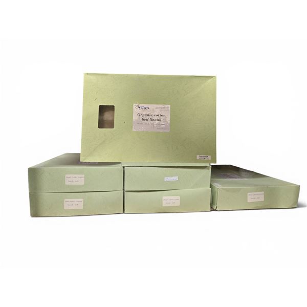 Organic Cotton 280tc Sateen, Bed Linens Duvet Cover Set - approx. 6 pcs / includes 1 Duvet Cover & 2