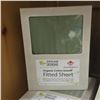 Image 2 : Organic Cotton 280tc Sateen, Green, Fitted Sheets - approx. 16pcs /  Various Sizes:  King (x6) / Dou