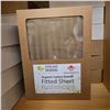 Image 2 : Organic Cotton 280tc Sateen, Nutmeg, Fitted Sheets - approx. 17 pcs /  Various Sizes:  King (x6) / D