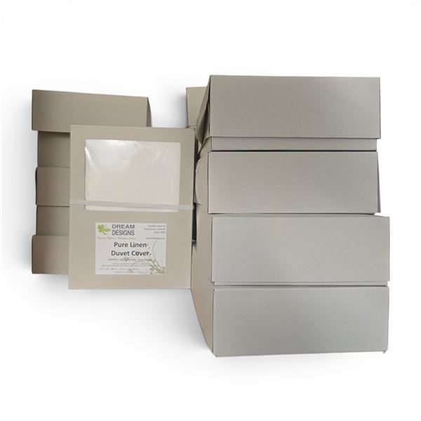 Pure Linen Ivory, Duvet Covers - approx. 14 pcs / Various Sizes:  Queen (x3) / Double (x6) / Twin (x