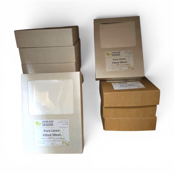 Pure Linen Ivory, Fitted Sheets - approx. 12 pcs / Various Sizes: Double (x5) / Twin (x7). R.V. $ (R