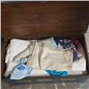 Image 3 : 100% Wool Duvet, All Season (Sample) & Blue Chest with Content - includes Assorted Fabrics & More