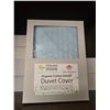 Image 2 : Organic Cotton 280tc Sateen, Light Blue, Duvet Covers - approx. 7pcs /  Various Sizes:  King (x1) /
