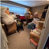 Image 1 : Room Lot - includes 2 Desks/Set of Folding Chairs/Duvet Samples/Electronics/New Bags & More (Must ta