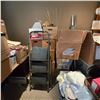 Image 3 : Room Lot - includes 2 Desks/Set of Folding Chairs/Duvet Samples/Electronics/New Bags & More (Must ta