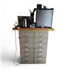 Image 1 : Filing Cabinet & Kitchen Appliances - includes Igloo Mini-Fridge (Working Condition)/Kettle/Microwav