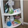 Image 3 : Group of 2 Corner Shelves & Cleaning Supplies - includes contents