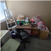 Image 1 : Office Furniture & Supplies Lot - includes Chairs (x2)/Corner Shelf/Filing Cabinets (x2)/Décor & Sup