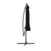 Image 3 : CorLiving 9.5ft Tilting Offset Patio Umbrella with Crank and Cross Base - RV: $140 - (Color Varies)