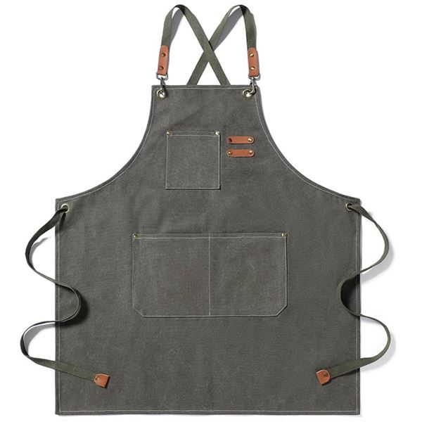 5-Pcs New Canvas Barista / Chef Aprons - RV: $125 - Mixed Colours