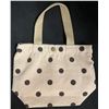 Image 2 : 6-Pcs New Polka Dot Corduroy Tote Bags - RV: $120 - Grey & Cream, Approx. 10" x 7.5" Each