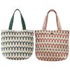 Image 1 : 6-Pcs New Retro Floral Corduroy Tote Bags - RV: $120 - Red & Green, Approx. 9.5" x 8" Each