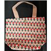 Image 2 : 6-Pcs New Retro Floral Corduroy Tote Bags - RV: $120 - Red & Green, Approx. 9.5" x 8" Each