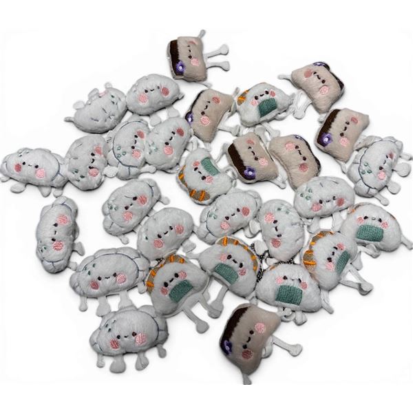 29-Pcs Assorted Steamed Stuffed Bun, Dumpling, Sushi Keychains - RV: $261