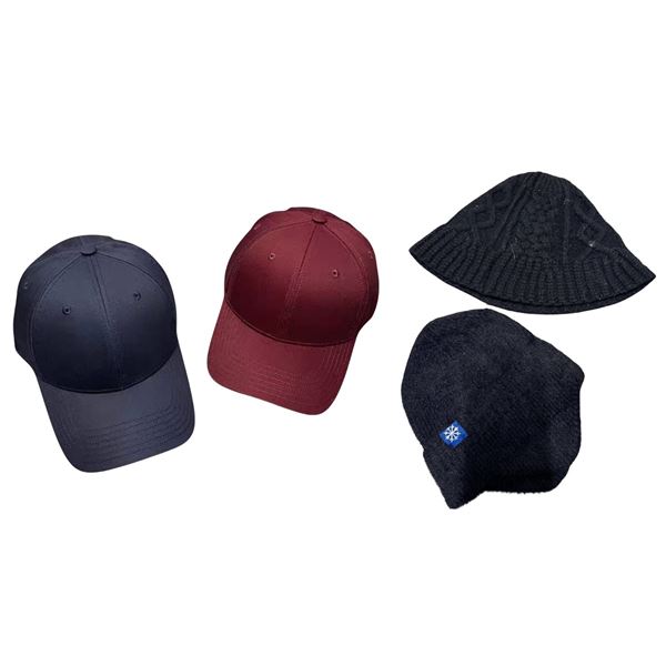 7-Pcs New Assorted Baseball Caps and 2 Winter Knit Hats - RV: $420 - Assorted Colours and Styles