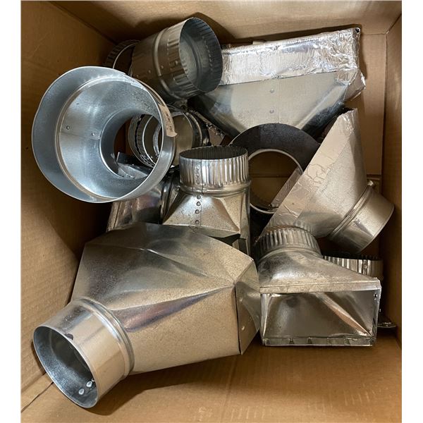 HVAC Duct Fittings / Sheet Metal Duct Transitions Box Lot