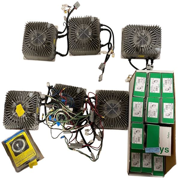 Pallet of Misc. Including - 48V Chargers, Schneider Electric 3P 40A Contactor, HD-Series Heavy Duty 