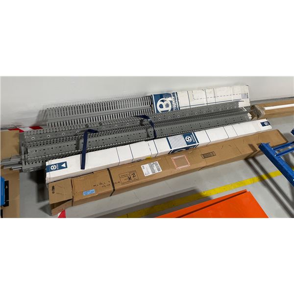 Lot of Gray Slotted Wire Duct / Cable Management Raceway â€” Mixed Sizes