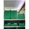 Image 3 : Cabinet w/Green Plastic Shelf Bins/Parts Trays