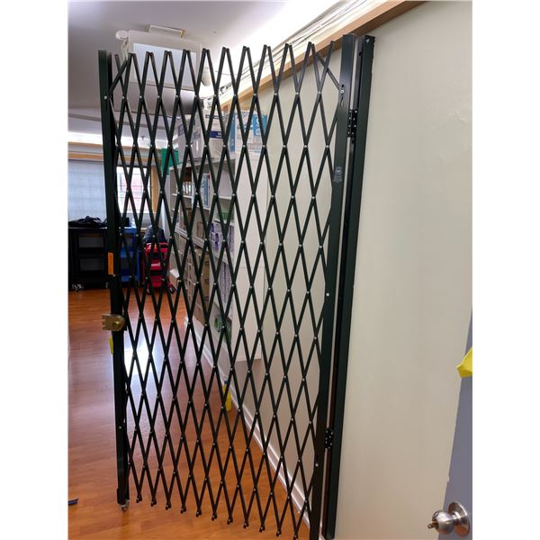 Folding Steel Scissor Security Gate, Approx. 77" Wide