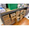 Image 3 : Metal Shelving Unit with Contents: Green Shelf Bins, Disposable Cups, Nitrile Gloves, Hand Soap & Mi