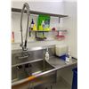 Image 3 : Stainless Steel Commercial Sink with Overhead Shelving, Sprayer Faucet & Contents