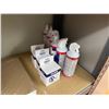 Image 5 : Metal Shelving Unit with Contents: Uline Multifold Towels, Trash Liners, Rubber Bands, Recycling Bag