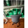 Image 5 : Wall-Mounted Cubby Shelving with Large Qty Green Shelf Bins, Stainless Steel Work Table & (2) Drafti