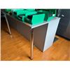 Image 1 : Laminate Counter/Work Table with Lower Open Shelving & Chrome Legs