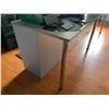 Image 1 : Laminate Counter/Work Table with Lower Open Shelving & Chrome Legs