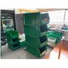 Image 3 : Large Qty Assorted Green Plastic Shelf Bins & Parts Bins with Black Plastic Dividers