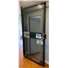 Image 1 : Heavy-Duty Steel Perforated Security Door with Locking Hardware, Approx. 45" Wide