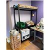 Image 1 : BenQ Monitor, Keyboard, Mouse, Optimus Desktop Fan, Metal Cash Box, and Assorted Office Accessories