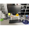 Image 2 : Contents - Dual Monitor Office Workstation with Keyboard, Mouse, Label Printer, Laser Printer, Desk 