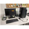 Image 2 : Contents on Tables - ViewSonic Monitor, BenQ Monitor, 2x Keyboards, 2x Mice, Desktop Tower, HP Laser
