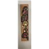 Image 2 : Indigenous-Style Painted Wood Carving and Abstract Oil Painting on Canvas