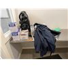 Image 1 : Dual-Head Tower Fan, Uline Respirators, Earmuffs, Lab Coats, and Assorted Safety Supplies