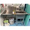 Image 2 : Commercial Stainless Steel Single Basin Sink with Drainboard