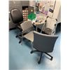 Image 1 : 3x Assorted Office Chairs, Round Table, and Misc. Desk Accessories