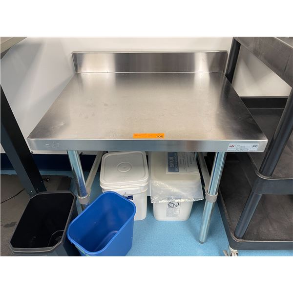 Sales NSF Stainless Steel Work Table with Backsplash and Under-Shelf