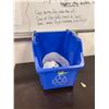 Image 2 : ViewSonic Monitor, Keyboard, Mouse, Honeywell Tower Fan, and Assorted Recycling Bins