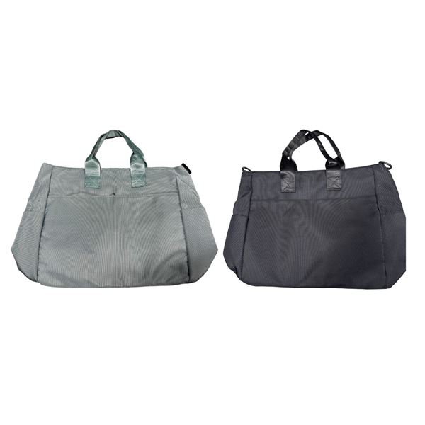 2-Pcs Multi Pocket Nylon / Cotton Bags - RV: $280 -  Black and Green