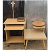 Image 1 : Mid-Century Style Wooden End Tables with Accessories