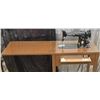 Image 2 : Singer Sewing Machine Model AM341267 in Wood Cabinet With Accessories