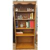 Image 1 : 6-Foot Wooden Bookshelf with Decorative Items Included