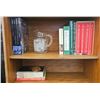 Image 3 : 6-Foot Wooden Bookshelf with Decorative Items Included