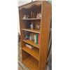 Image 4 : 6-Foot Wooden Bookshelf with Decorative Items Included